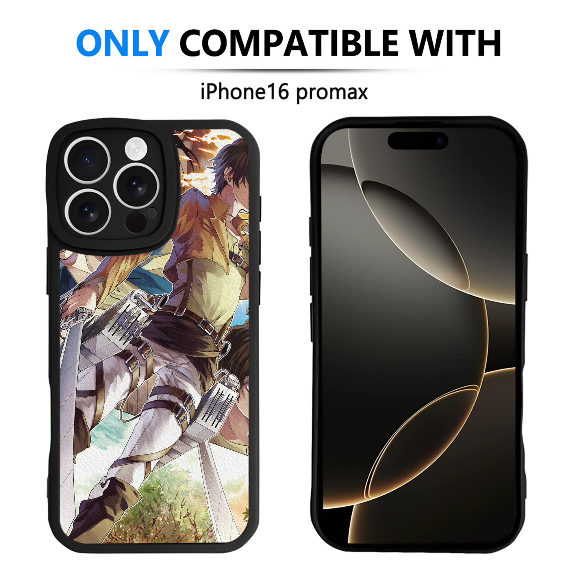 （画像用） 進撃の巨人 Attack on Titan 【iPhone 16シリーズ対応】シリコンスマホケース（レザー調） 材質：シリコン